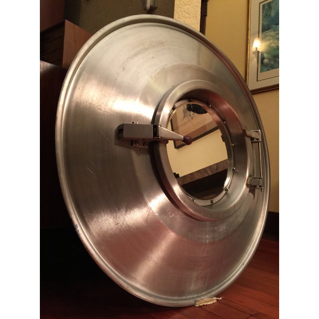 Industrial Stainless Steel Salvage Mirror Chairish