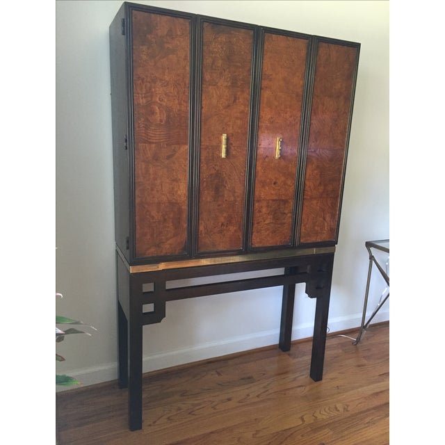 Vintage Burl Wood Dry Bar Chairish