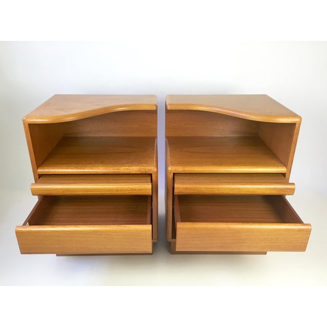 Vintage Modican Canadian Teak Nightstands Pair Chairish