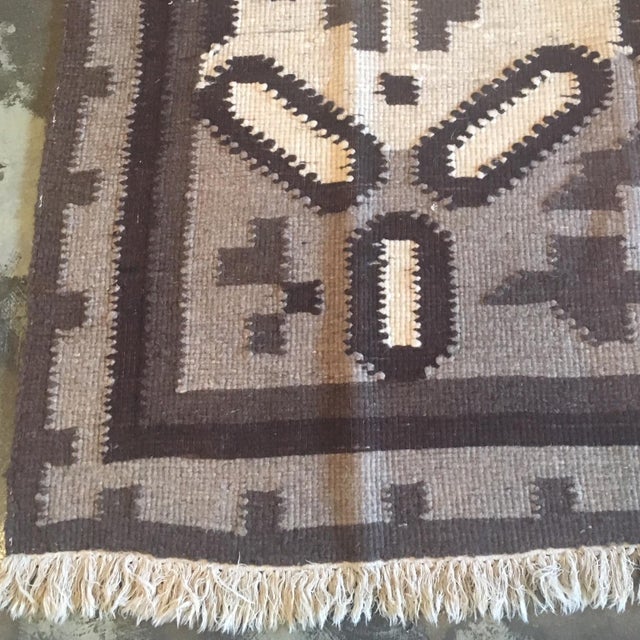 Vintage Navajo Brown Area Rug 5'1" x 8'9" Chairish