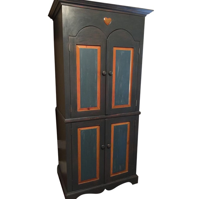 Painted Pine Armoire/Entertainment Center Chairish