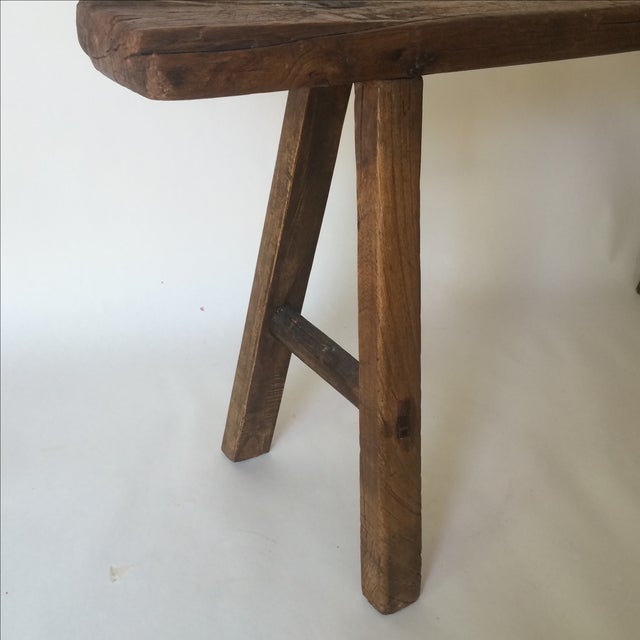 Vintage Rustic Wood Skinny Outdoor Bench Chairish