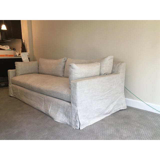 Restoration Hardware Belgian Linen Sofa Chairish