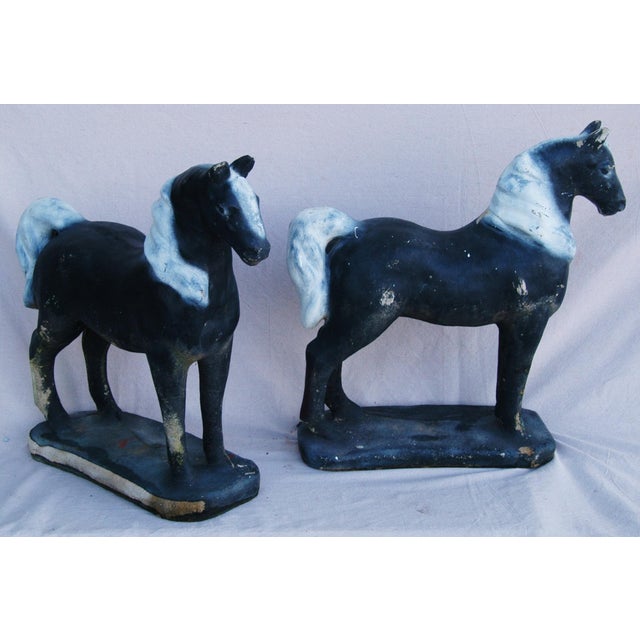 1950s Concrete Horse Garden Statues A Pair Chairish