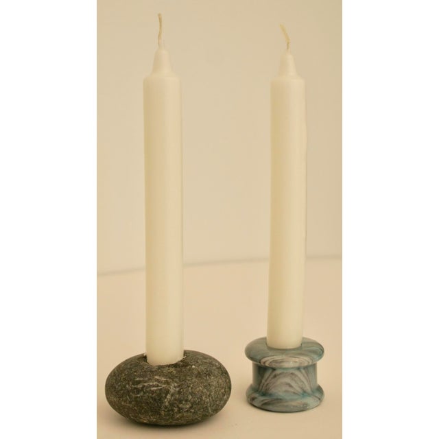Minimalist Carved Stone Candle Holders Set of 2 Chairish