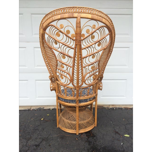 Rattan Boho Peacock Chair Chairish