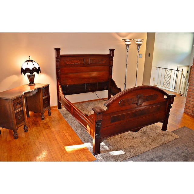 Antique Solid Cherry Bed Frame Chairish
