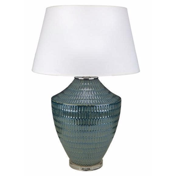 Blue Textured Ceramic Table Lamp Chairish