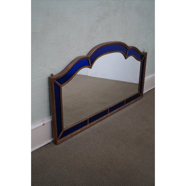 Art Deco Cobalt Blue Glass/Gilt Mirror Chairish