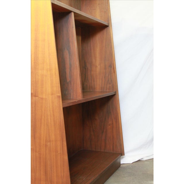 MidCentury Modern Slanted Bookcase Bookshelf Chairish