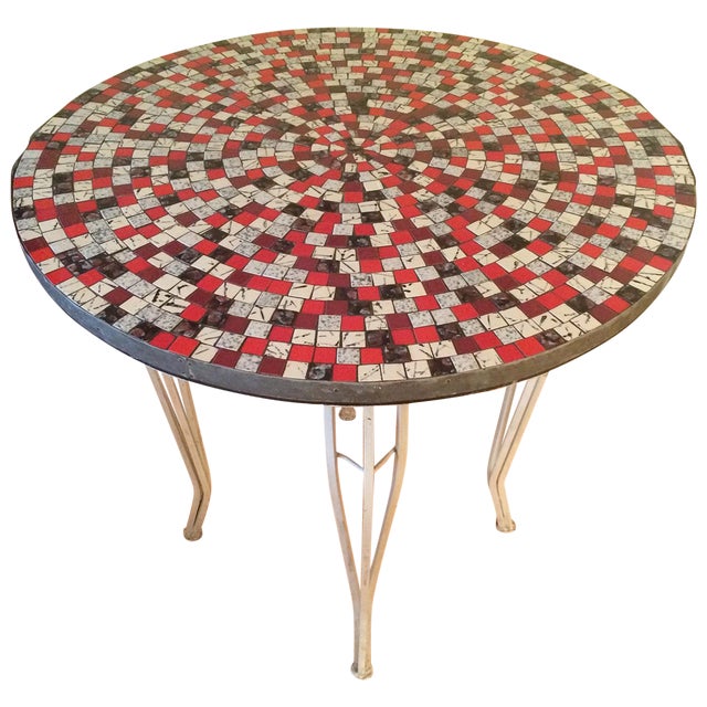 Vintage 1950s Mosaic Tile Top Small Dining Table Chairish