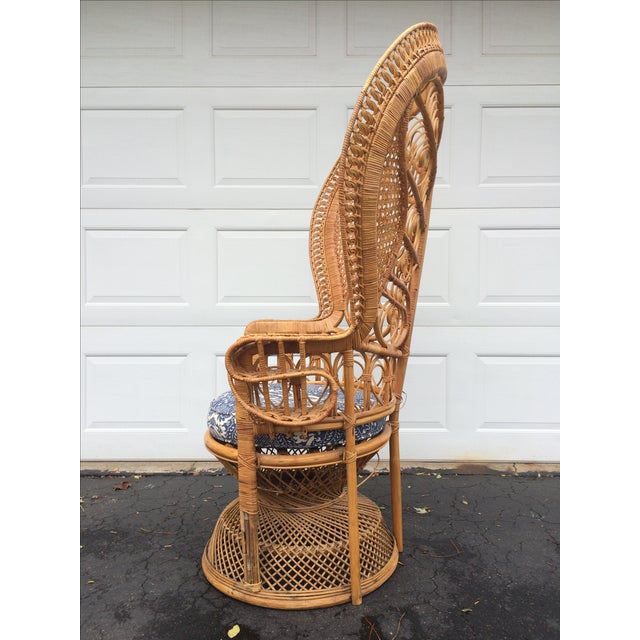 Rattan Boho Peacock Chair Chairish