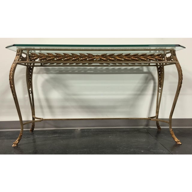 Metal Base & Beveled Glass Top Sofa Table Chairish
