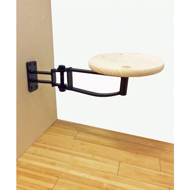 Industrial Swing Out Arm Stool Chairish