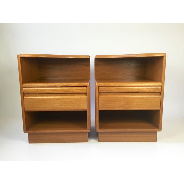 Vintage Modican Canadian Teak Nightstands Pair Chairish