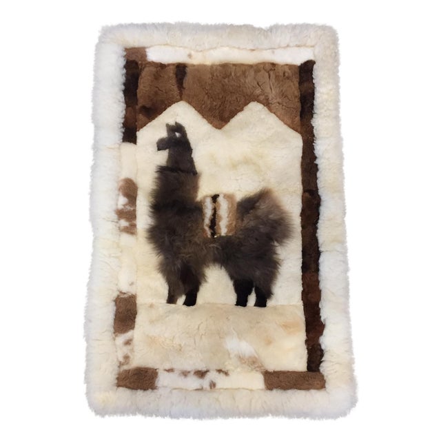 Llama Fur Rug 2'1" X 3'4" Chairish