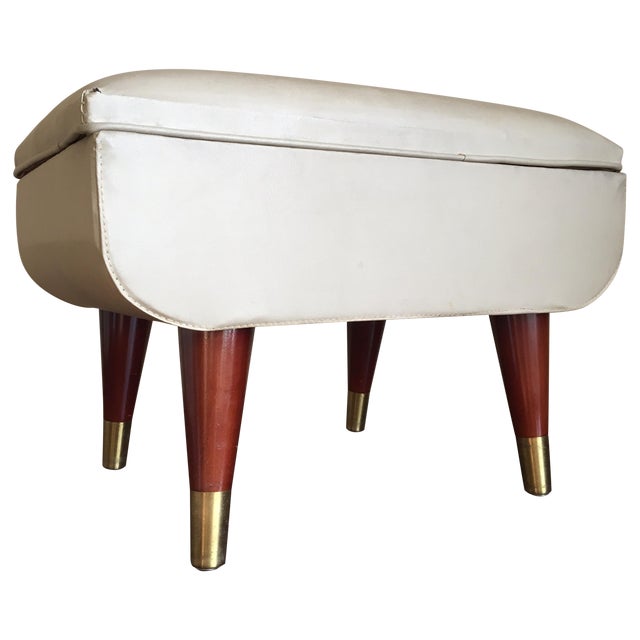 MidCentury Sewing Stool with Storage Chairish