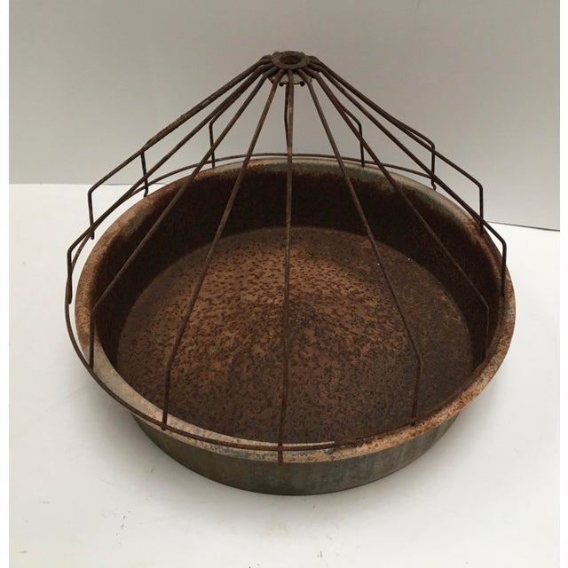Vintage Farmhouse Domed Galvanized Metal Chicken Feeder Chairish