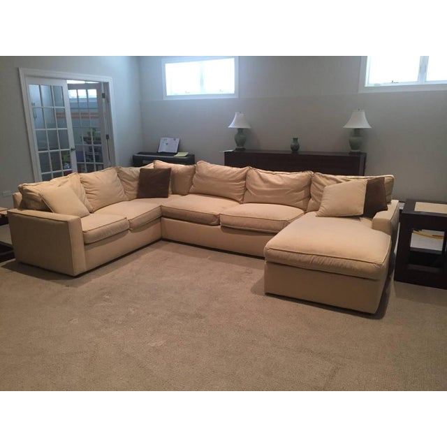 Three Piece Cream Sectional Sofa Chairish