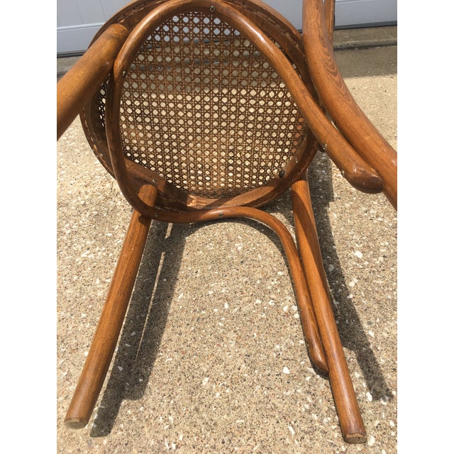 Vintage Bentwood & Cane Chair In The Style of Michael Chairish
