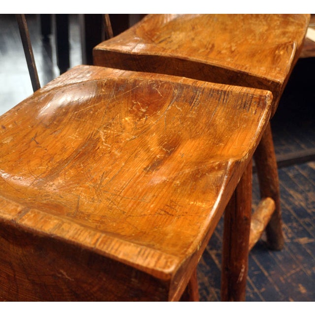 Tree Stump Bar Stools Pair Chairish