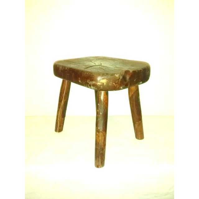 Antique Primitive Wood Cricket Stool Chairish