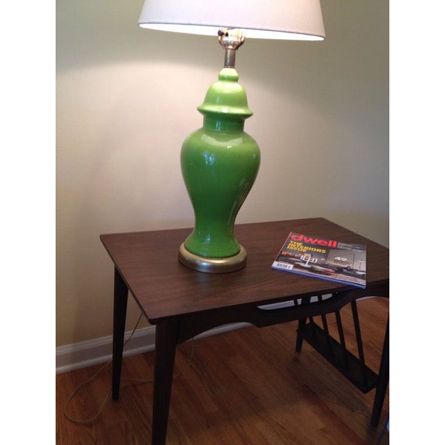 MidCentury Lime Green Ginger Jar Table Lamp Chairish