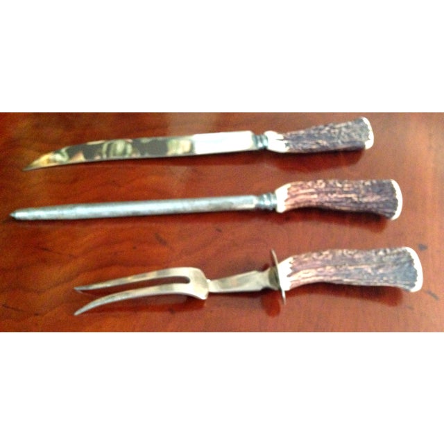3 Piece English StagHorn Carving Set Chairish