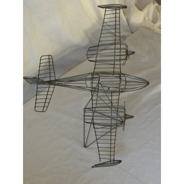 Vintage Airplane Wire Sculpture | Chairish