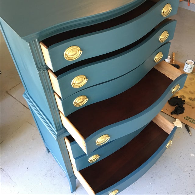 Refinished Mahogany Tall Boy Dresser Chairish