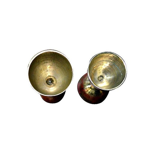 Double Jigger Shot Glass Brass Pair Chairish