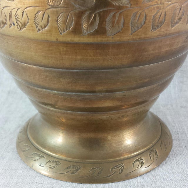 Etched Solid Brass Vase Chairish