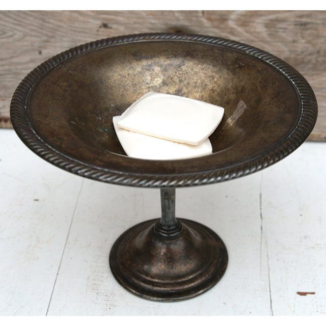 Aged Silver Plate Pedestal Dish Chairish