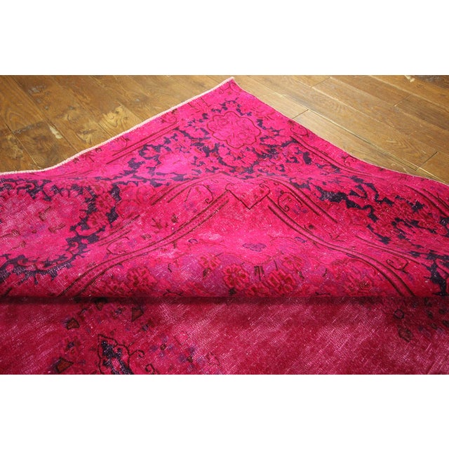 Pink Overdyed Oriental Floral Rug 9'6" x 14'10" Chairish