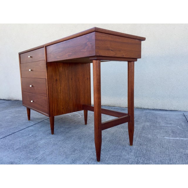 Mid Century Teak Desk and Vanity Chairish