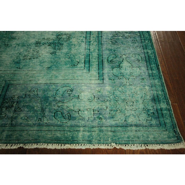 Iran Persian Mint Green Overdyed Rug 9' x 11' Chairish