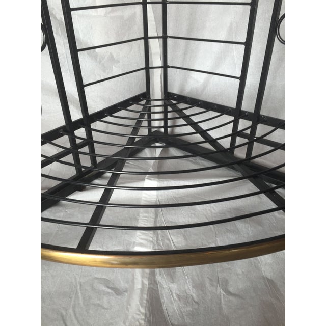 Vintage French Brass & Iron Corner Baker's Rack Chairish