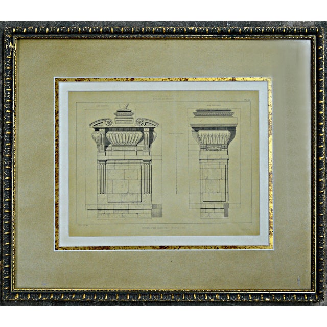 Framed Classical Architectural Drawings A Pair Chairish