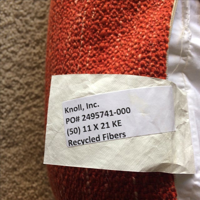 Knoll Mid Century Modern Lumbar Pillow in Paprika Chairish