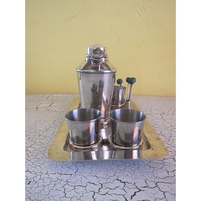 silver cocktail tray