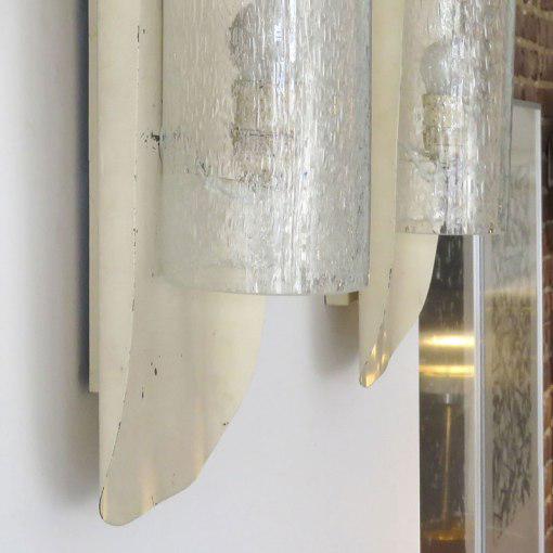 French Enameled Metal Wall Lights - A Pair Chairish
