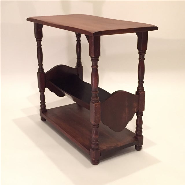 Vintage Walnut Bookshelf Side Table Chairish