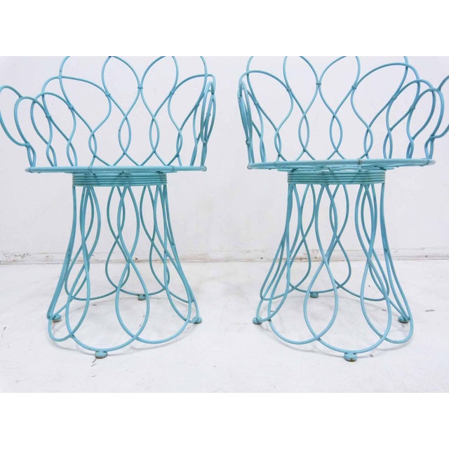 DecoStyle Blue Patio Chairs A Pair Chairish