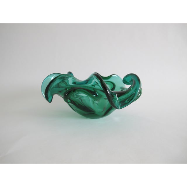 Teal Murano Decorative Glass Bowl Chairish