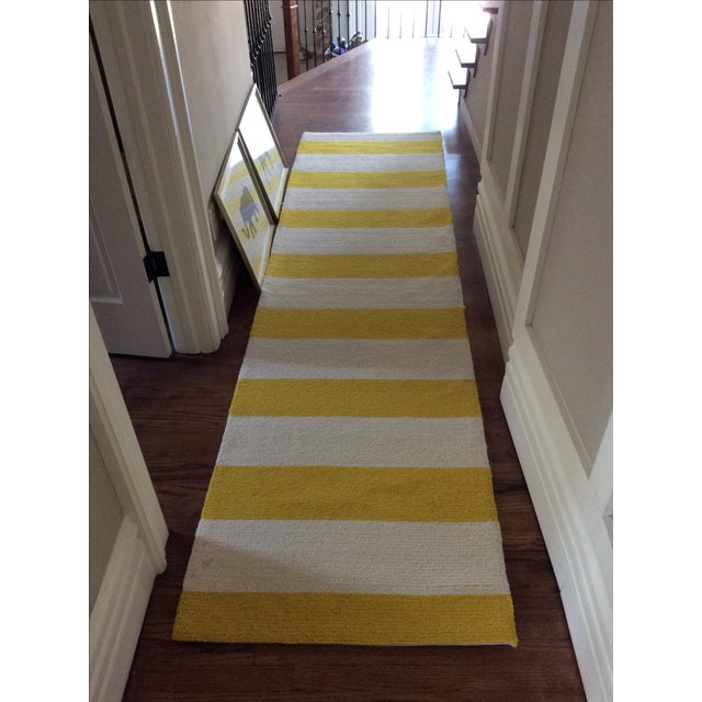 NuLoom Yellow & White Striped Rug 3′6″ × 10′ Chairish