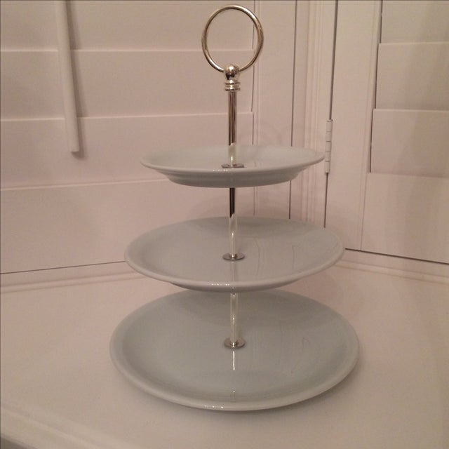 Pillivuyt Porcelain 3Tiered Cake Stand Chairish