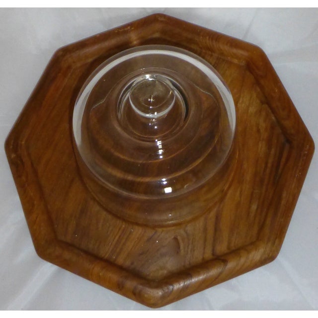 Teak Cheese and Cracker Serving Dish Chairish