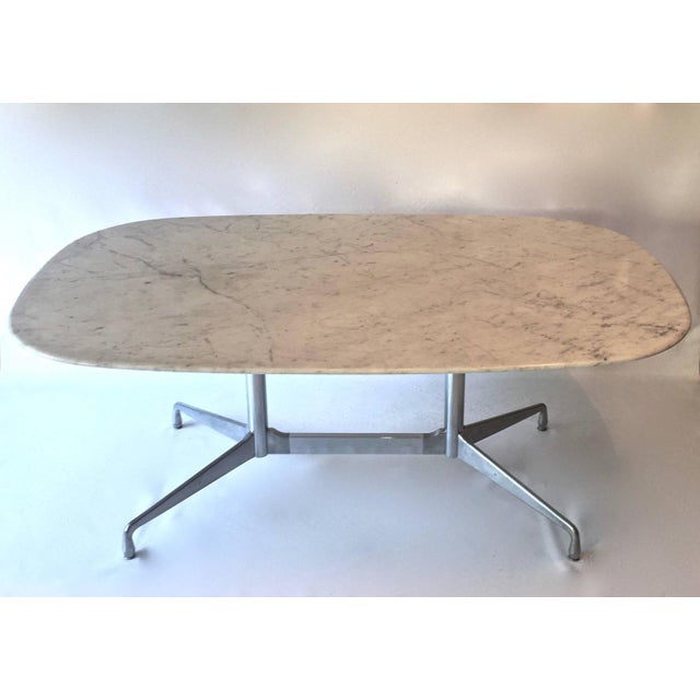 Eames for Herman Miller White Marble Dining Table | Chairish