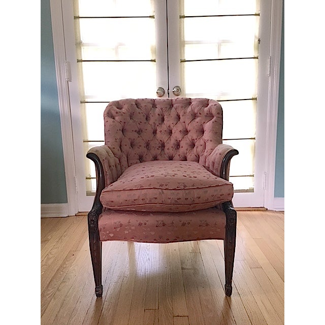 Antique Carved and Upholstered Accent Chair | Chairish