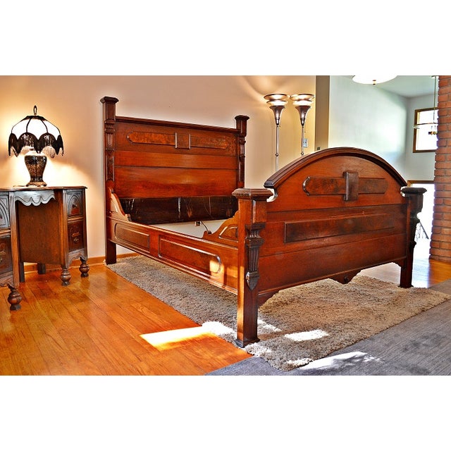 Antique Solid Cherry Bed Frame Chairish